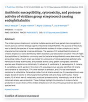 Antibiotic susceptibility, cytotoxicity, and protease activity landing page