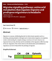 Migraine signaling pathways landing page