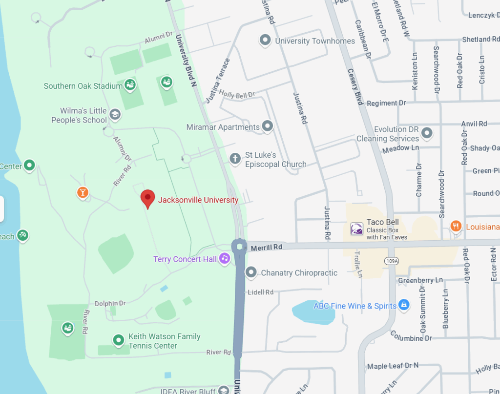 Jacksonville Area Map