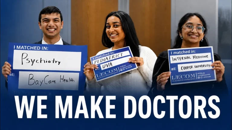 LECOM Matched 99.9% of Its Class into Residency